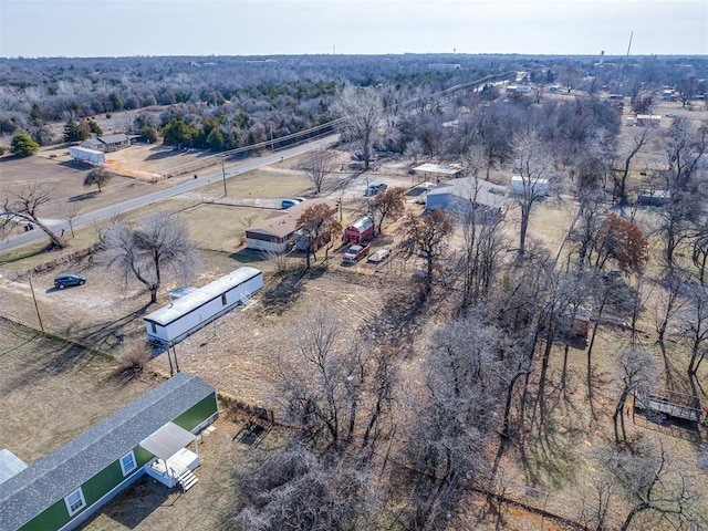 aerial view featuring a rural view