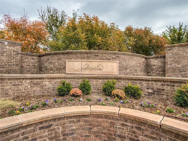 view of community sign