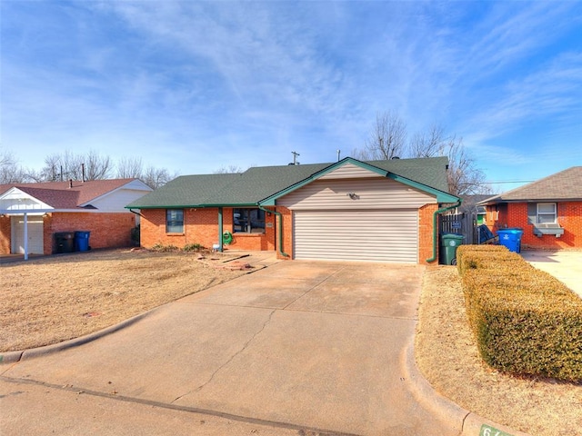 ranch-style home with a garage