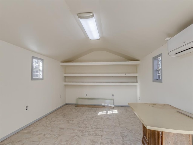 basement with a wall unit AC