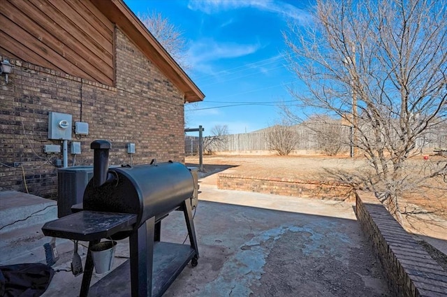 view of patio featuring area for grilling