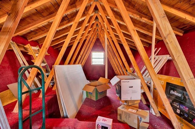 view of attic