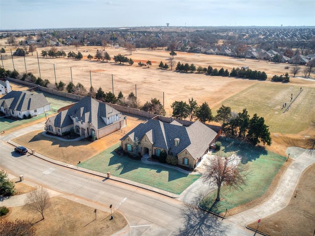 drone / aerial view with a rural view