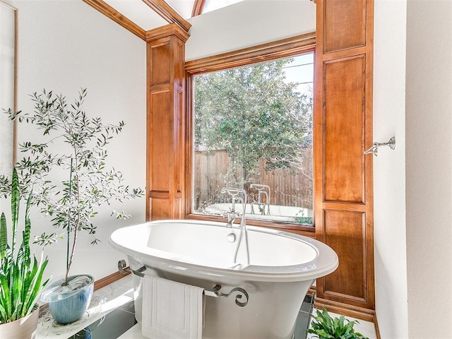 bathroom with a tub