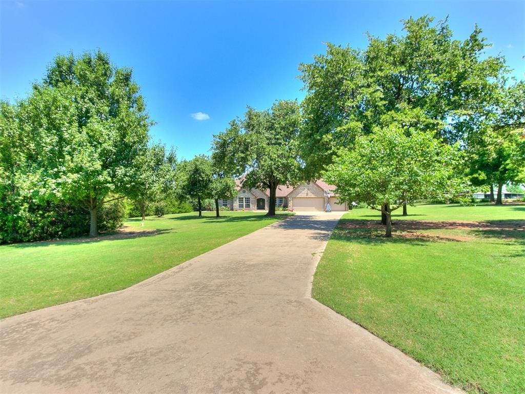 view of community with a lawn