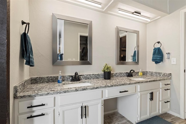 bathroom featuring vanity and tile patterned floors