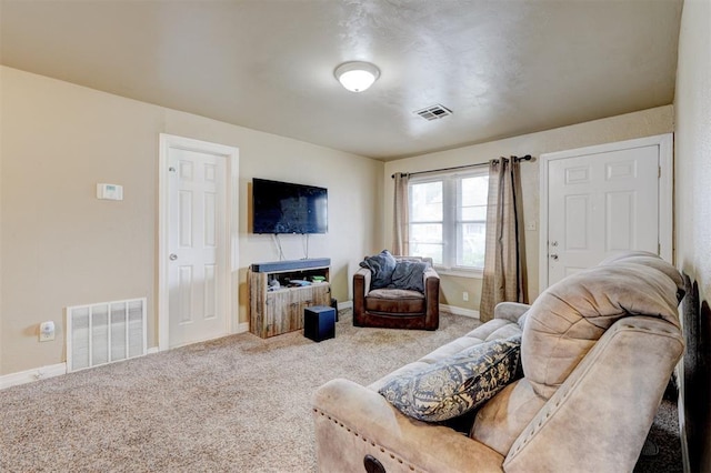 view of carpeted living room