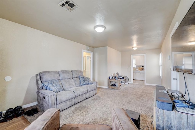 view of carpeted living room