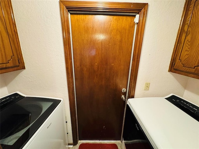 washroom with cabinets