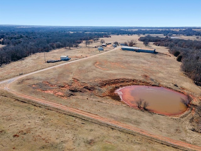 drone / aerial view featuring a rural view