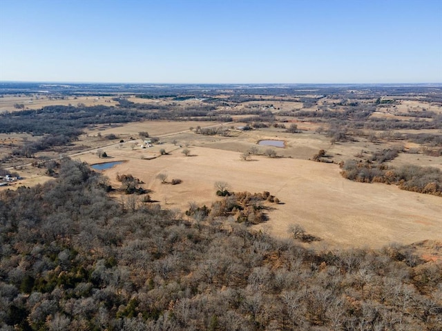 drone / aerial view featuring a rural view