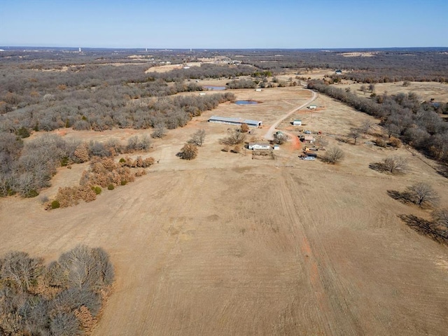 aerial view featuring a rural view