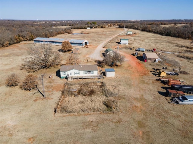 bird's eye view featuring a rural view