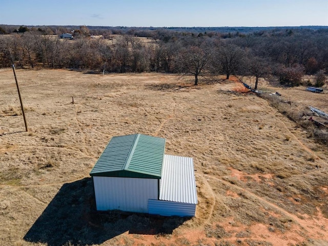 bird's eye view featuring a rural view