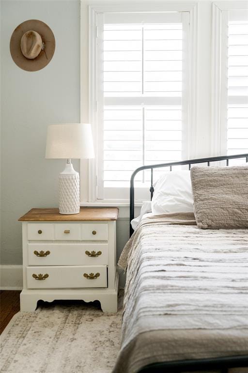 bedroom with baseboards