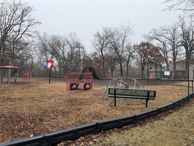 view of jungle gym