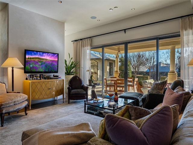 view of carpeted living room