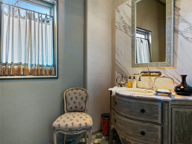 bathroom with vanity