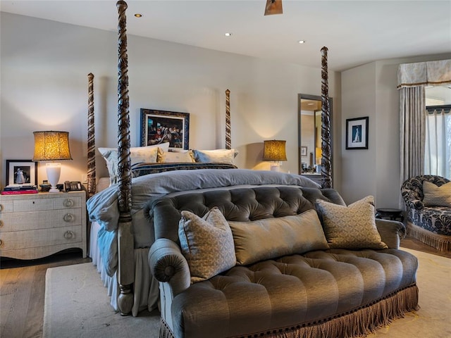 bedroom featuring hardwood / wood-style flooring