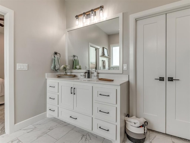 bathroom featuring vanity