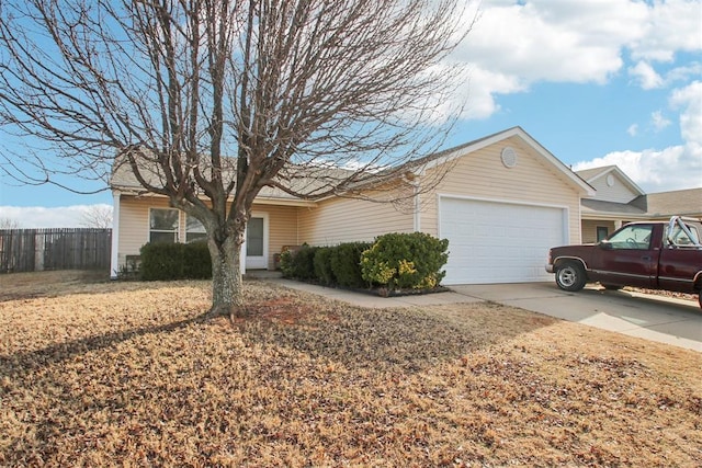 ranch-style house with a garage