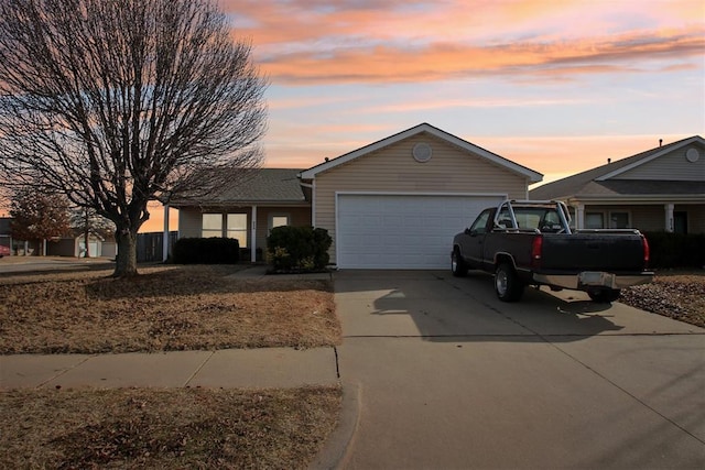 ranch-style house with a garage