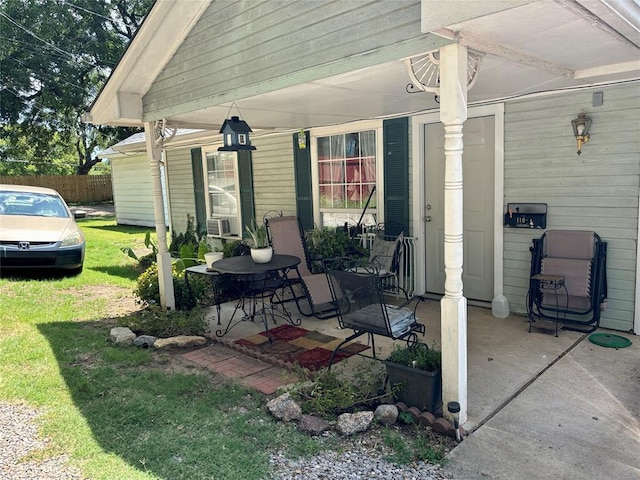 view of patio with fence