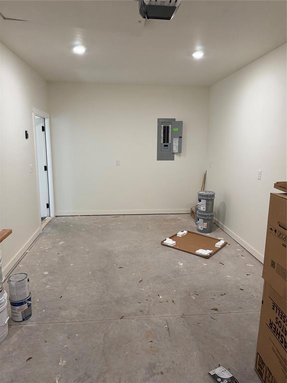 empty room with electric panel