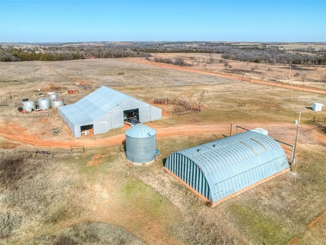 aerial view featuring a rural view