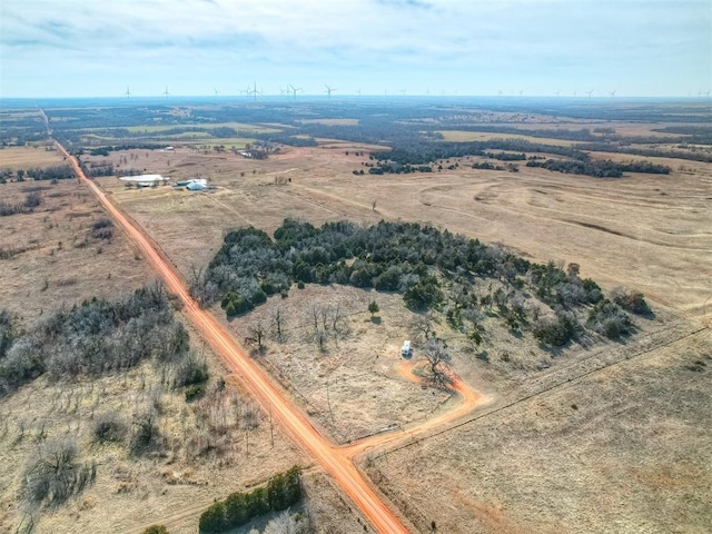 aerial view with a rural view