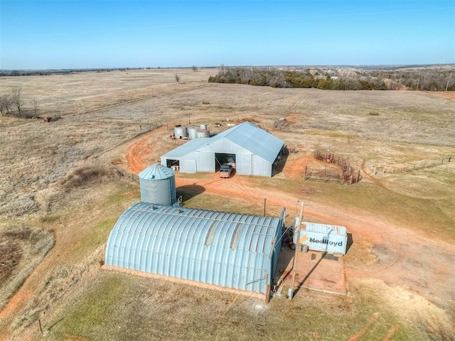 drone / aerial view with a rural view