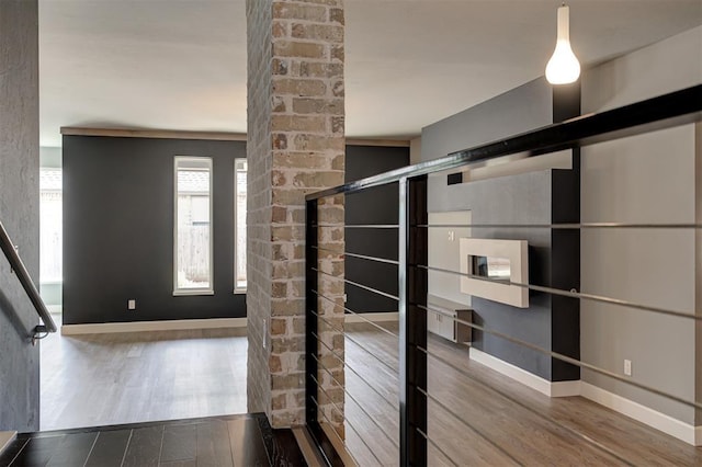 1548 NW 175th Ct, Edmond, OK 73012 - hallway with wood finished floors and baseboards