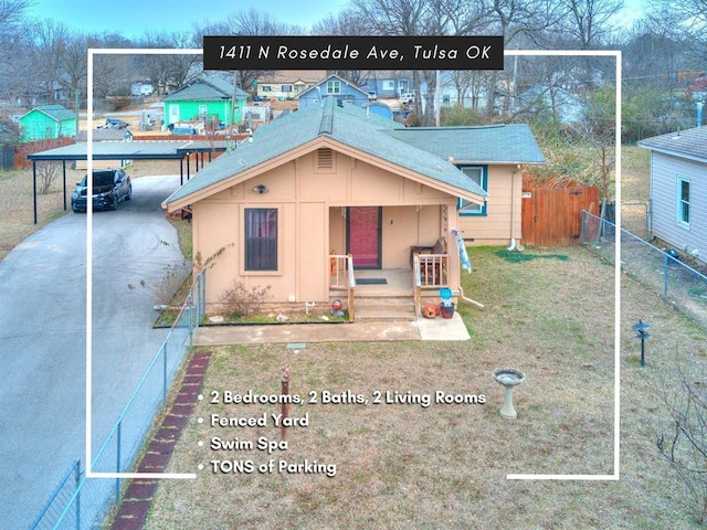 view of front of house with a carport