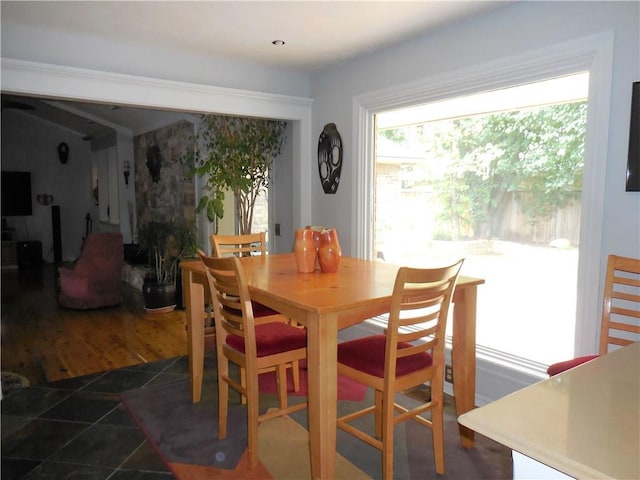 view of dining space