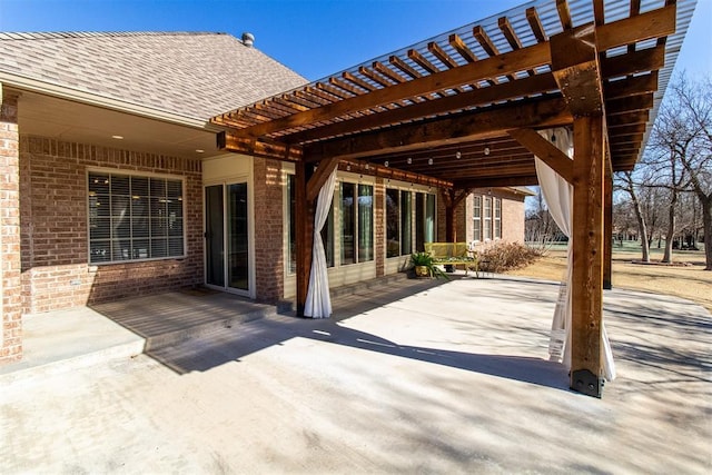 view of patio / terrace with a pergola