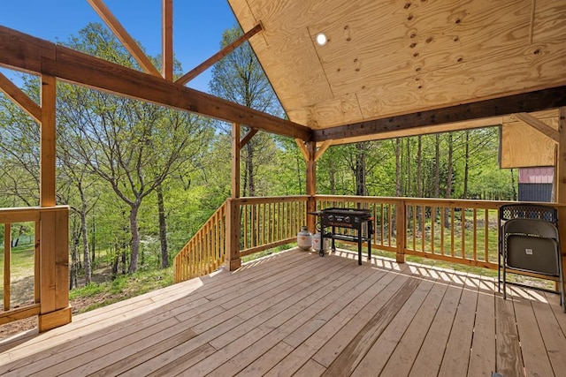 view of wooden terrace