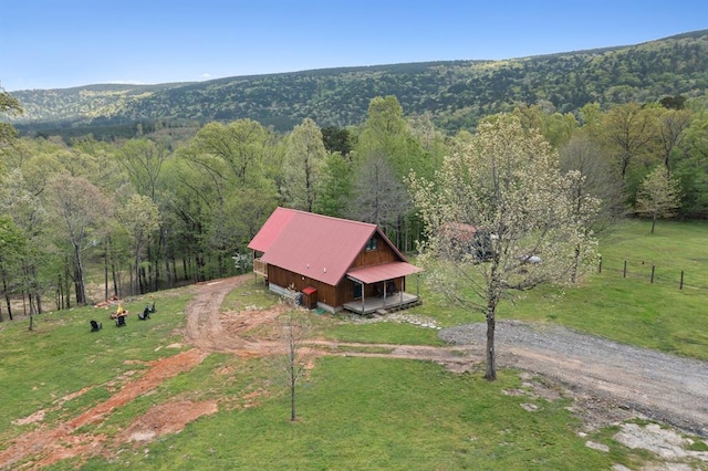 drone / aerial view featuring a rural view