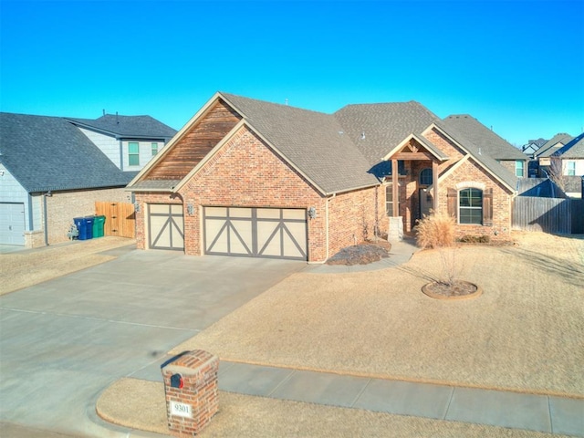 view of front of house featuring a garage