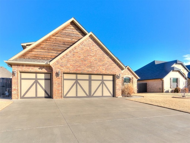 view of front facade with a garage