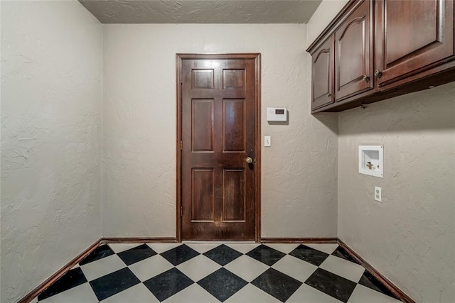 laundry area featuring cabinets and hookup for a washing machine