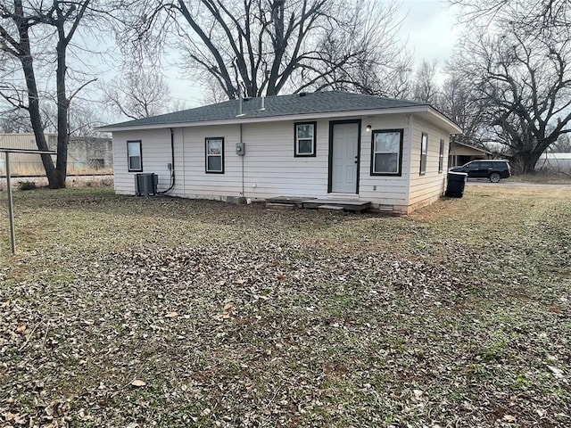 view of front of property with cooling unit