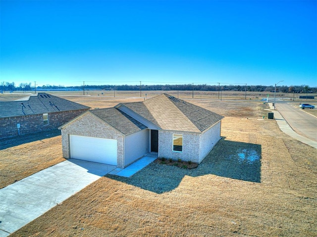 aerial view with a rural view