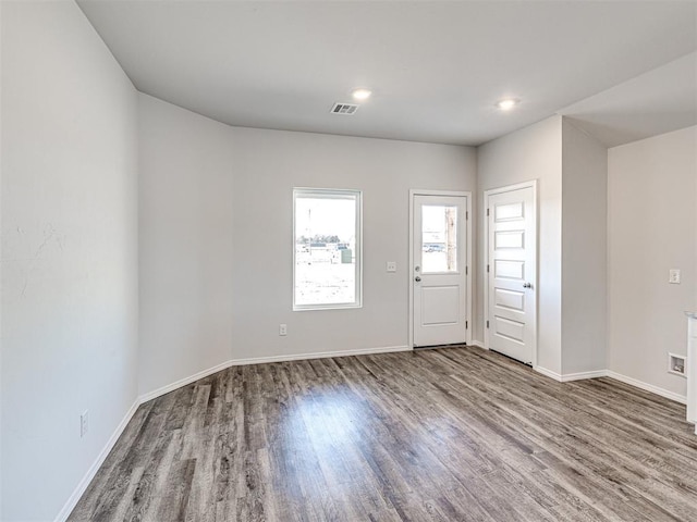 entrance foyer with hardwood / wood-style flooring