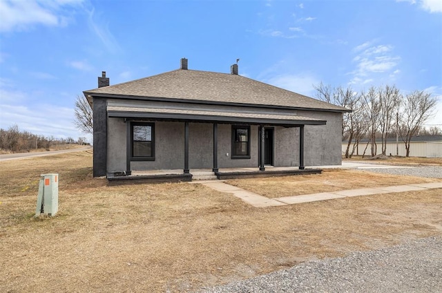 view of front facade featuring covered porch