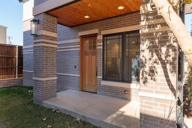 view of doorway to property