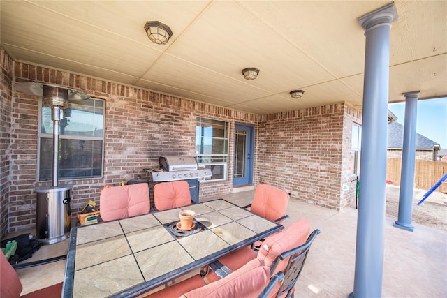 view of patio / terrace with grilling area