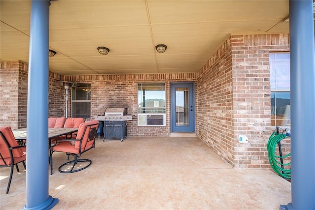 view of patio / terrace with area for grilling