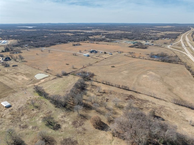 bird's eye view featuring a rural view