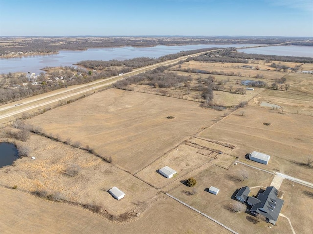 414315 E 1080th Rd, Checotah, OK 74426 - aerial view featuring a water view