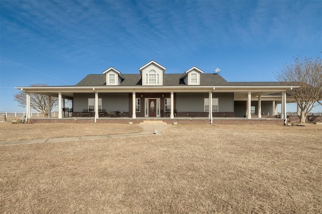 414315 E 1080th Rd, Checotah, OK 74426 - farmhouse-style home featuring a porch and a shingled roof